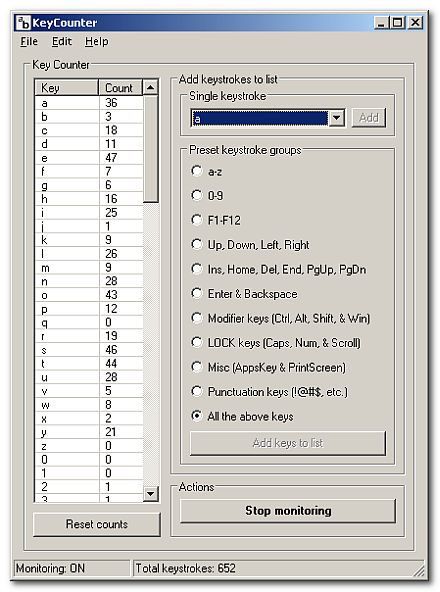 key presser counter