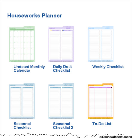 household planner pages