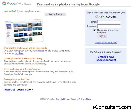 Description Picasa Web Albums is Picasa's newest feature designed to help