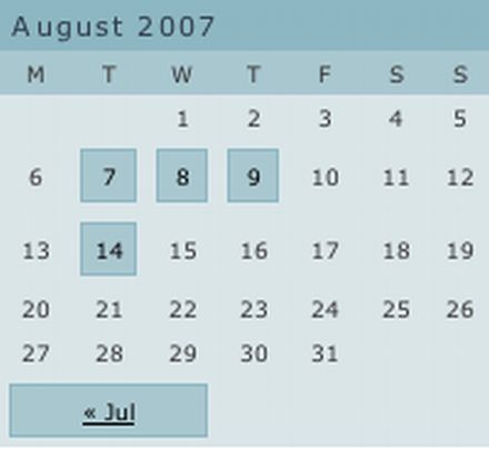 Calendar Wordpress